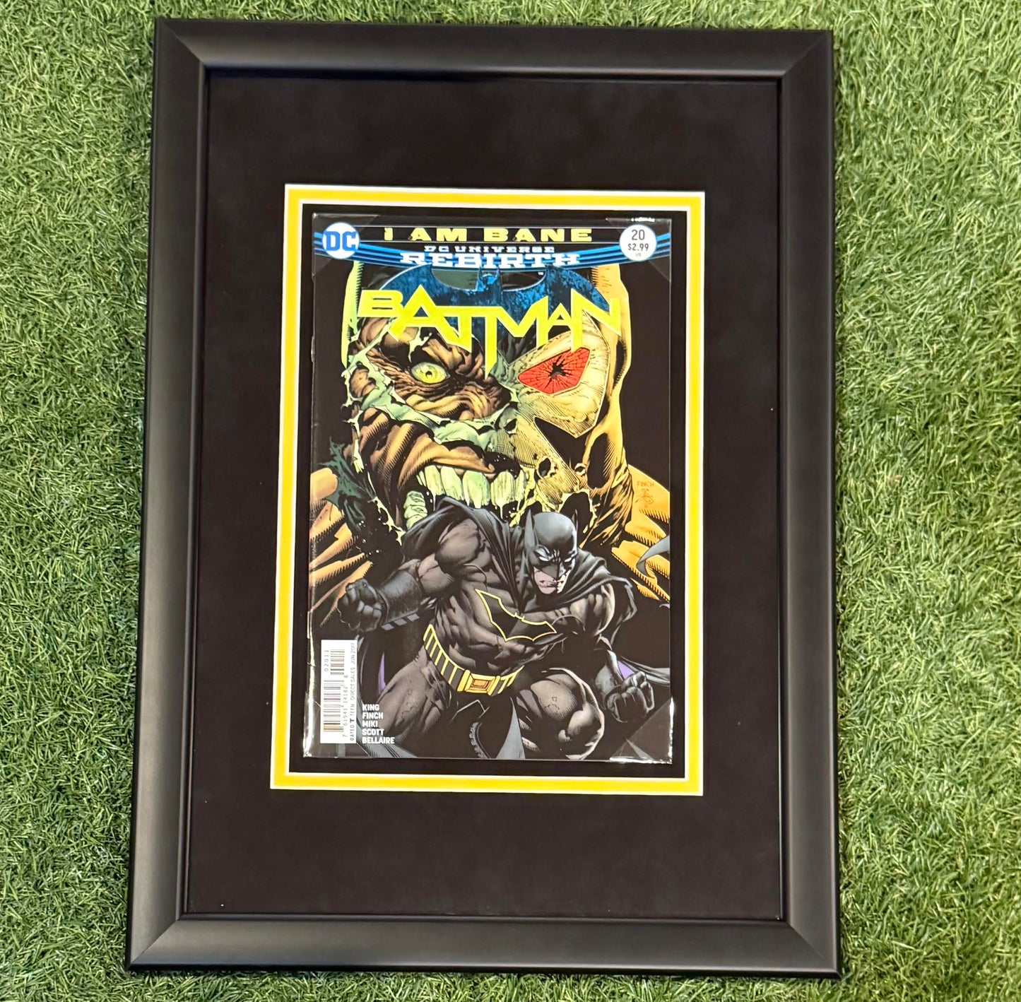 Batman Bane Headshot Framed Comic