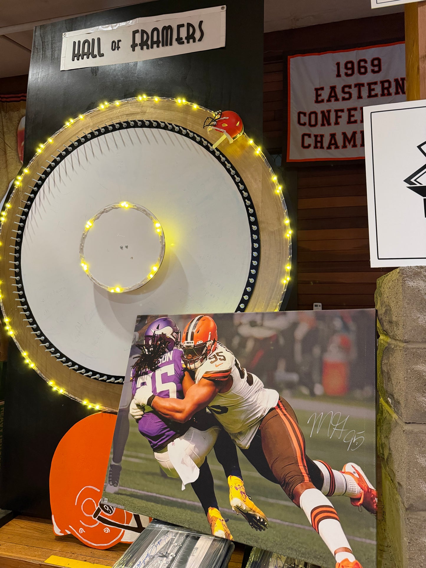 RAFFLE Autographed Myles Garrett Canvas RAFFLE