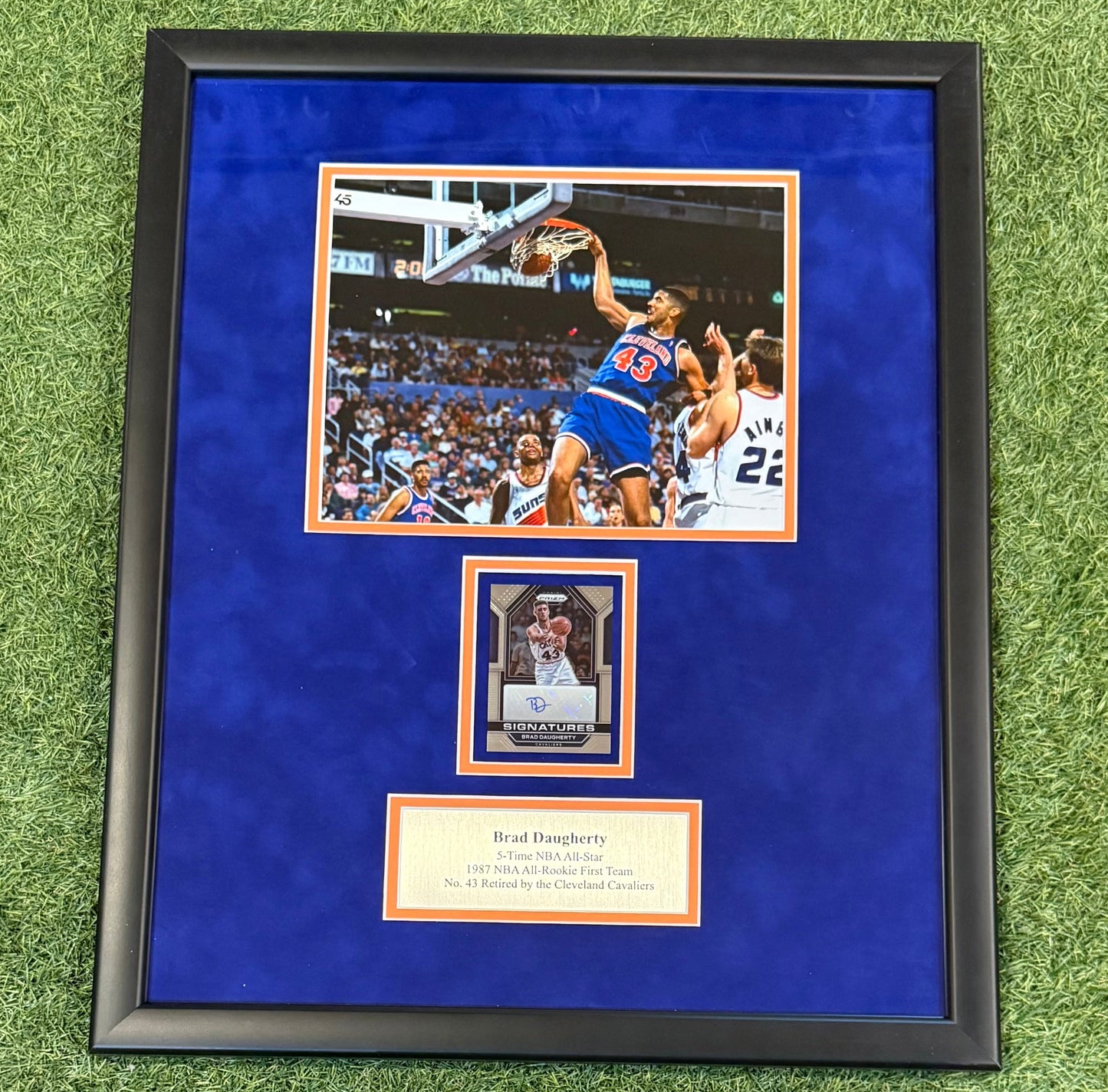 Brad Daugherty Autographed Card Framed Piece
