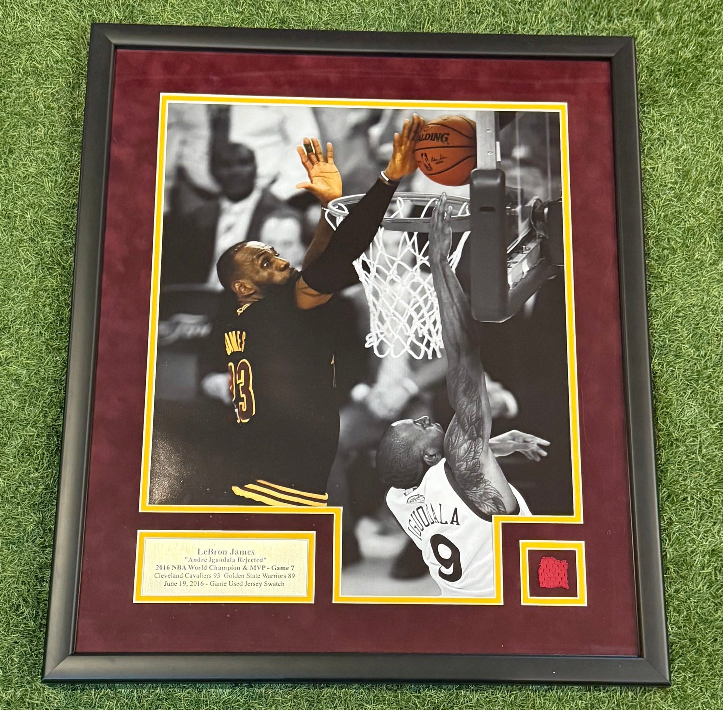 LeBron James "The Block" Framed Piece