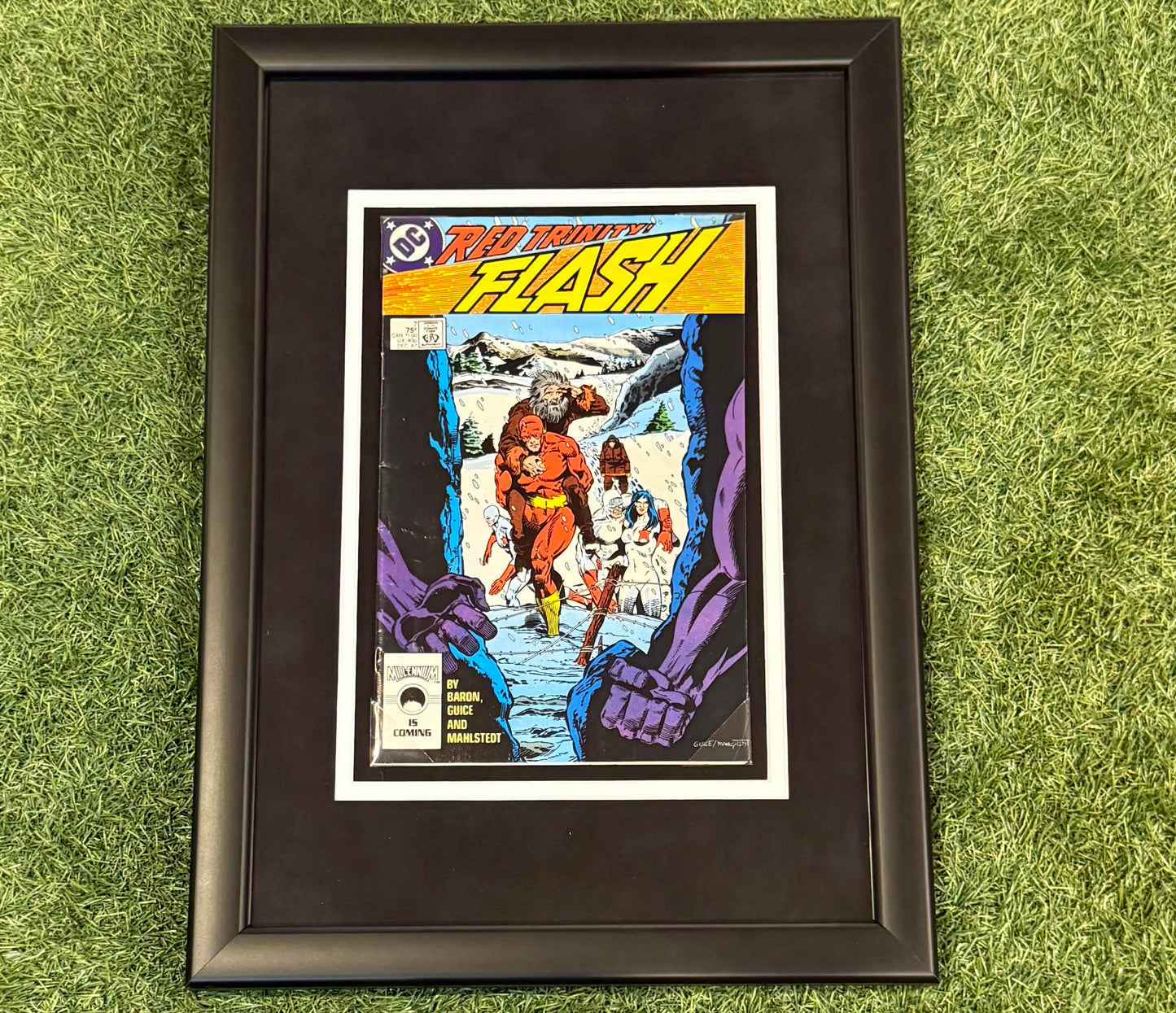 Red Trinity Flash Framed Comic