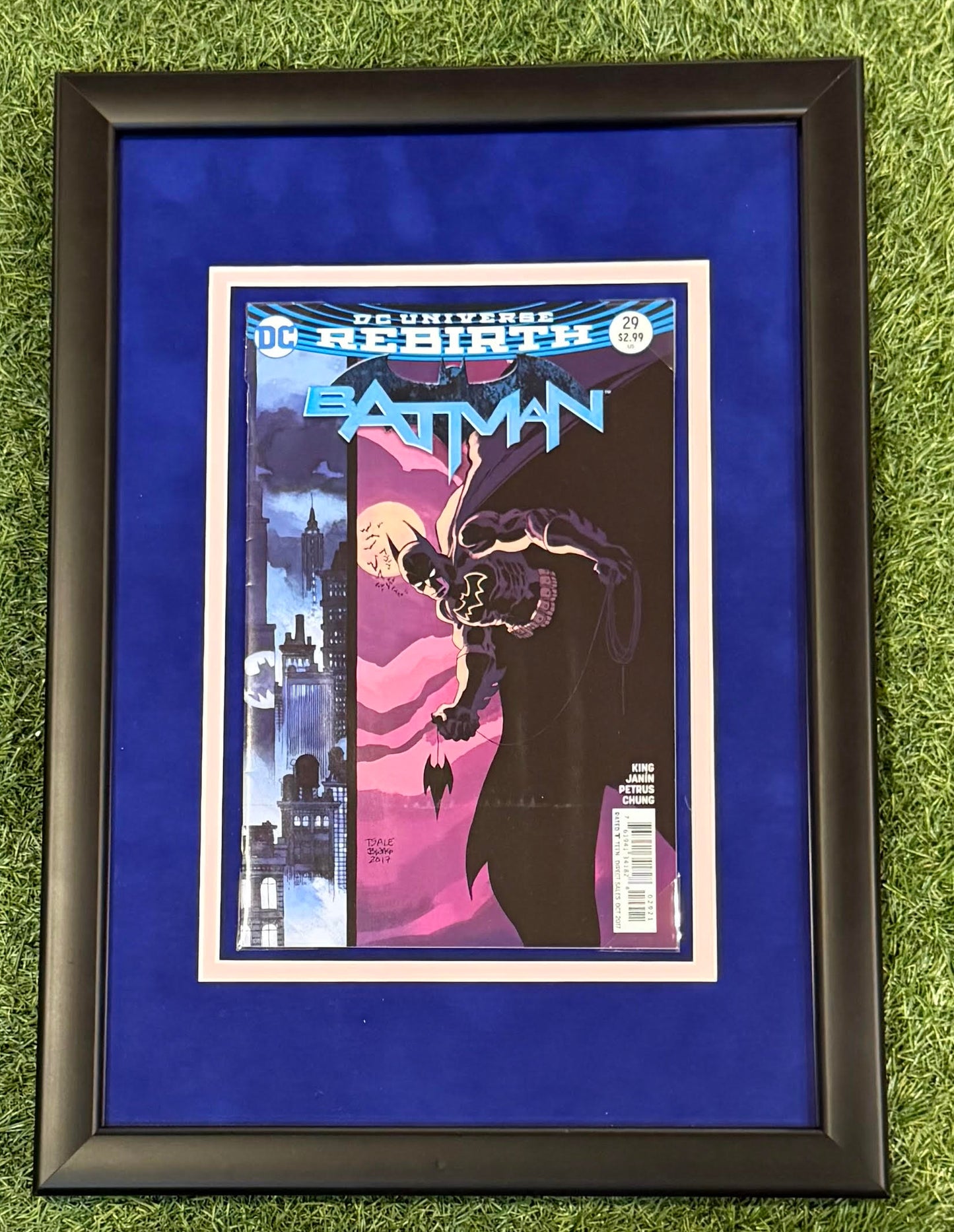 Batman Moon Comic Framed Comic
