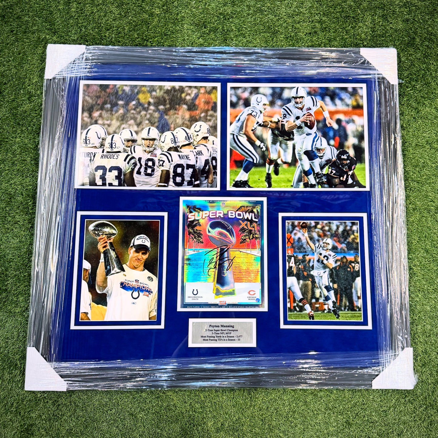 Peyton Manning Signed Magazine Custom Frame