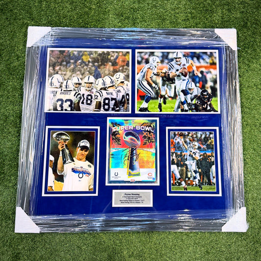 Peyton Manning Signed Magazine Custom Frame