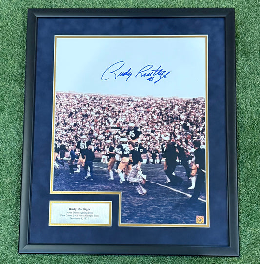 Rudy Ruettiger Autographed Still from the movie "Rudy"