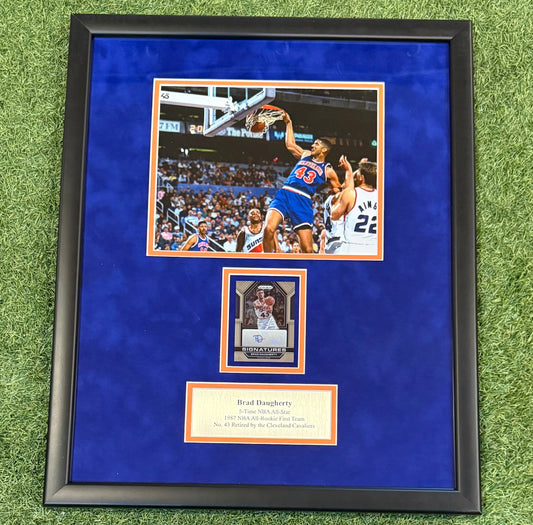 Brad Daugherty Autographed Card Framed Piece