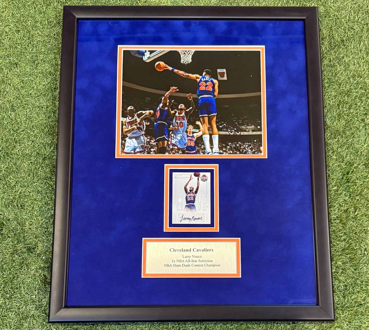 Larry Nance Autographed Card Framed Piece
