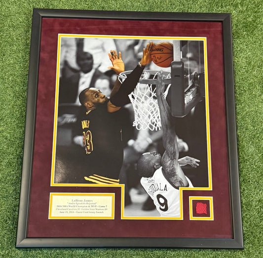 LeBron James "The Block" Framed Piece