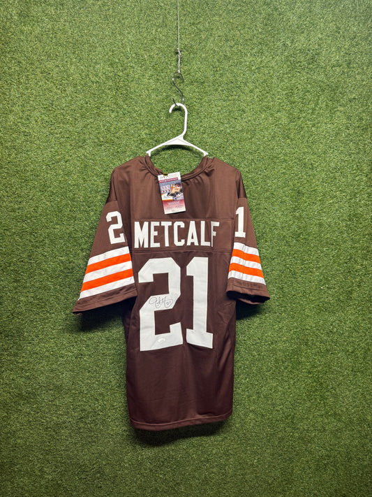 Eric Metcalf Autographed Browns Jersey