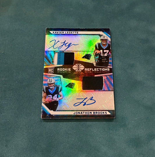Xavier Legette/ Jonathon Brooks -Carolina Panthers RPA Duel Autograph Panini numbered 49/99