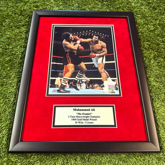 Muhammed Ali Custom Framed 8x10 with plaque